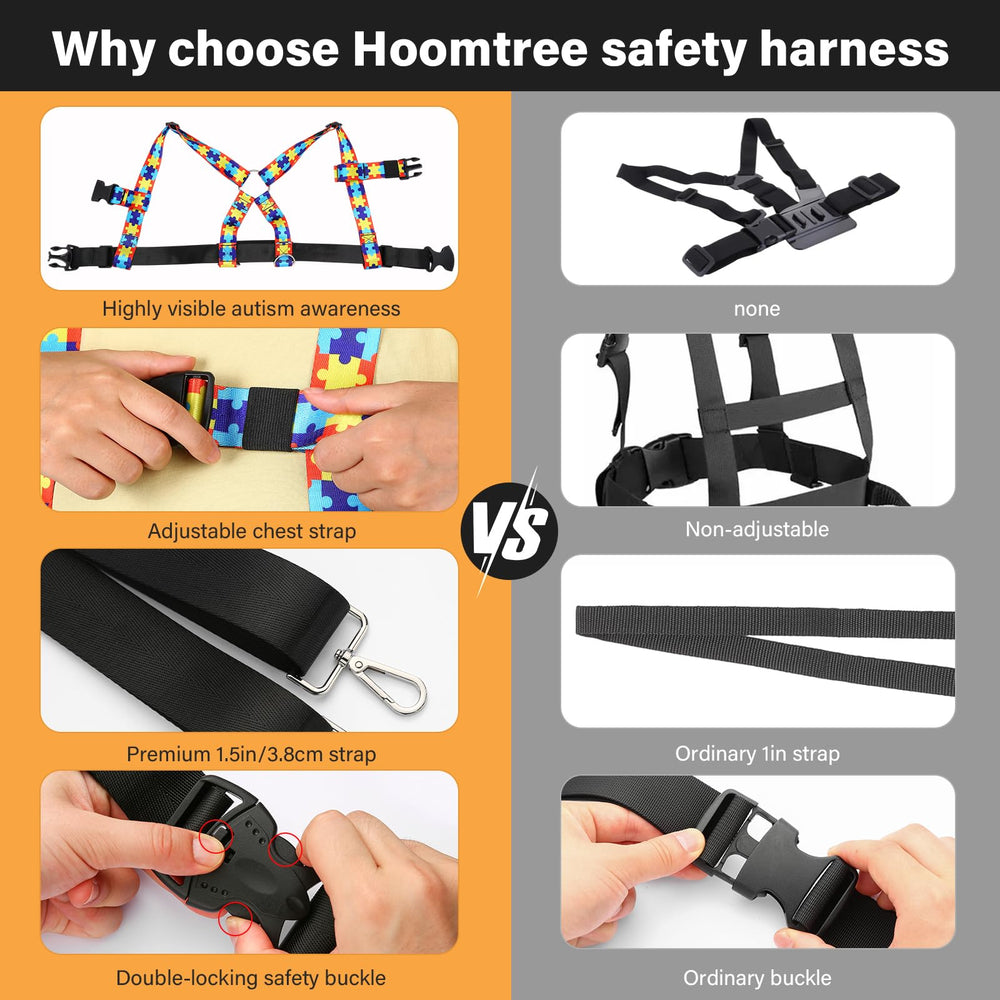 HOOMTREE durable buckles and D-rings provide secure connections for active outings.