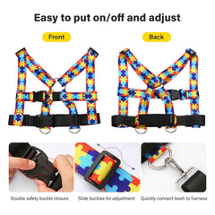 HOOMTREE Safety Harness Leash adjustment-strap focuses on comfort during long walks.