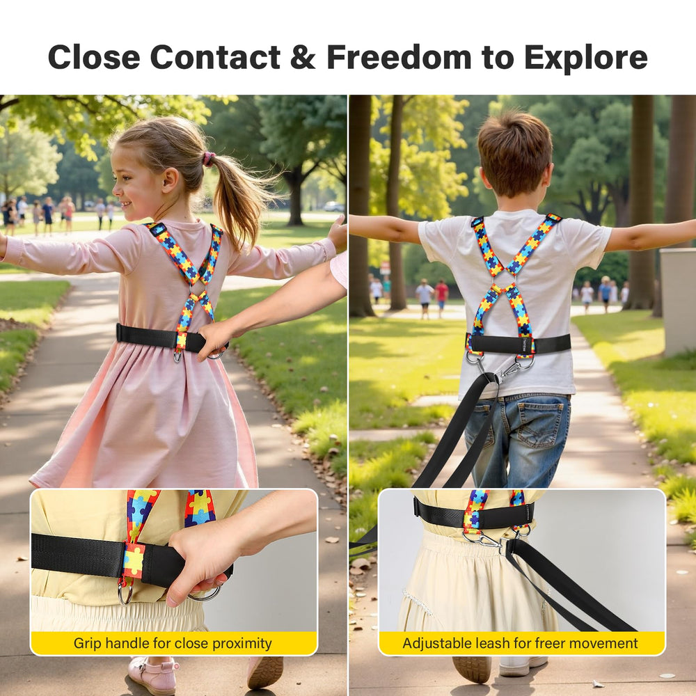 HOOMTREE safety harness puzzle-pattern design improves recognition and awareness.