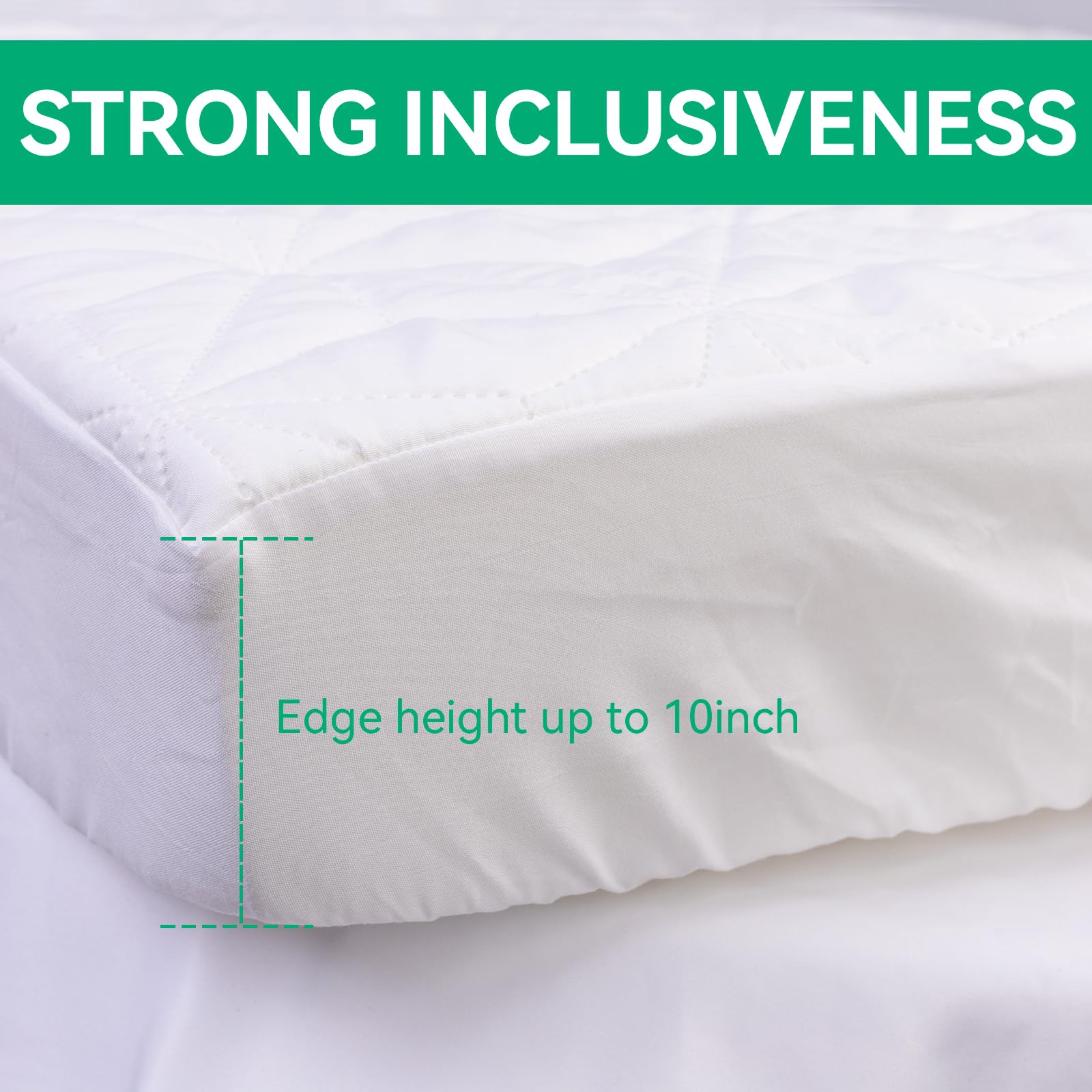 Hoonmeyeje quilted-detail protector, close-up of cushioned stitching and comfort.