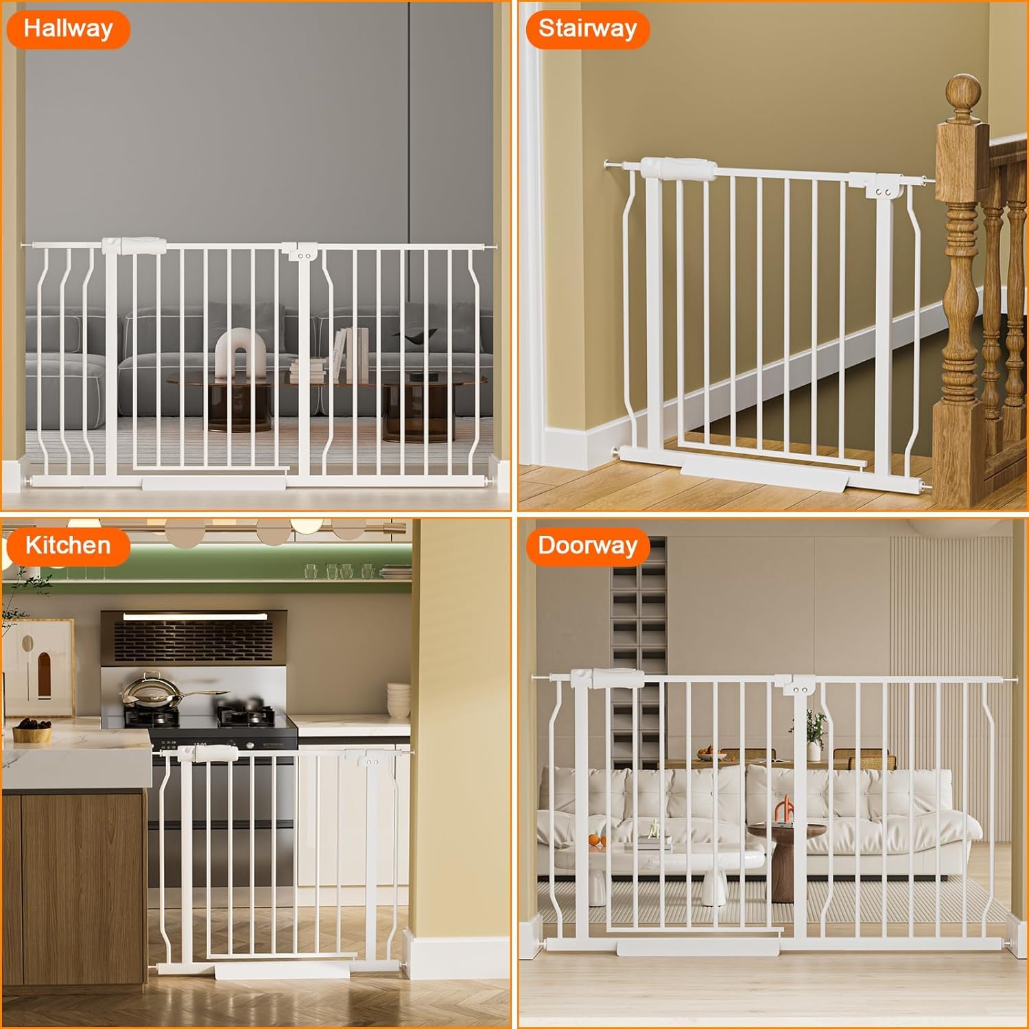 HOOOEN double-lock system adds baby protection and one-hand use.