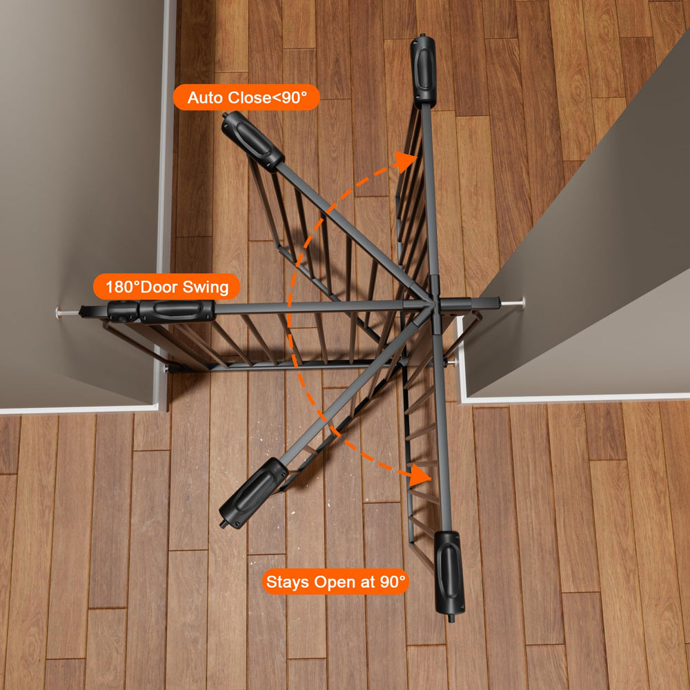 HOOOEN pressure-mounted installation shows no-drill setup for quick safety