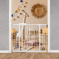 HOOOEN wide baby gate adjustable width extension fits wide openings for stairs and hallways