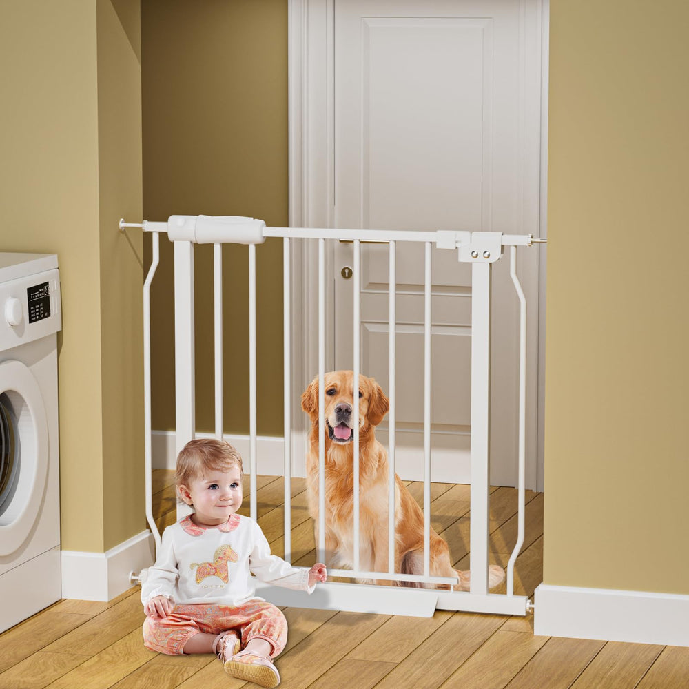 HOOOEN wide baby gate 43.5-48 inch width accommodates larger openings.