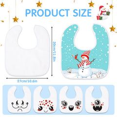 HooLing soft-edge bib in white, comfortable for babies during feeding.