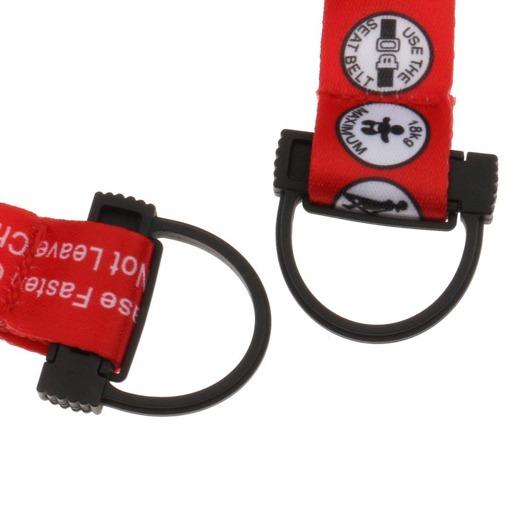Hooshing adjustable 65cm red belt in use fits most carts