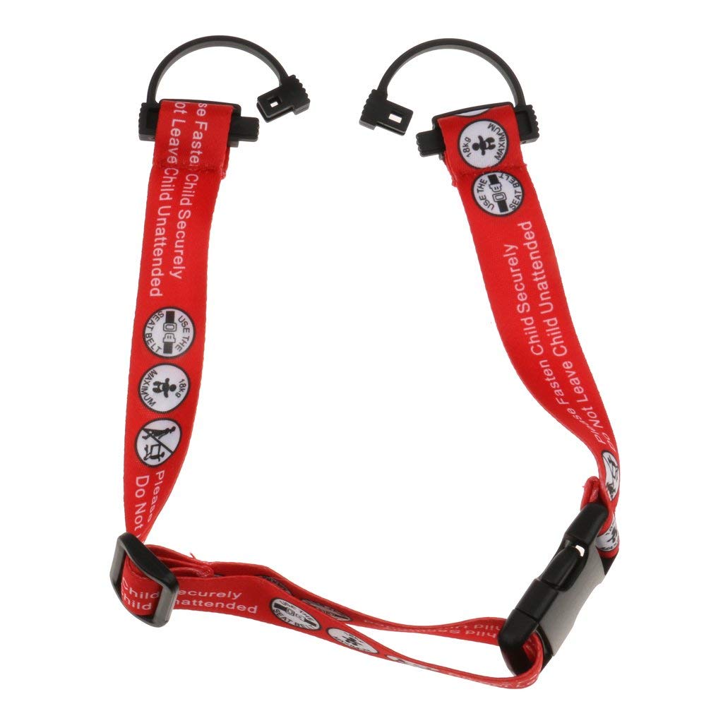 Hooshing cart-stroller belt red secures baby safely
