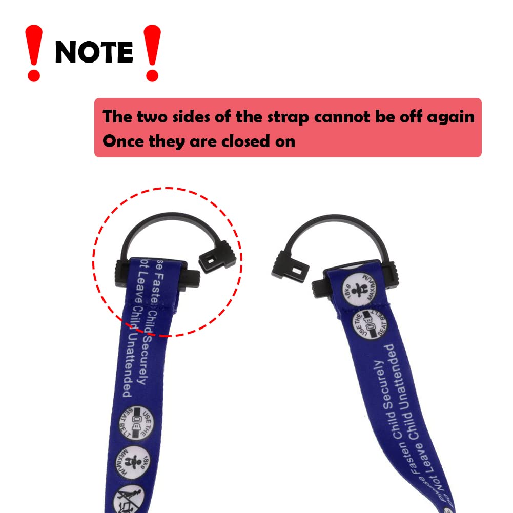 Hooshing kids shopping cart safety blue strap supports upright seating during errands.
