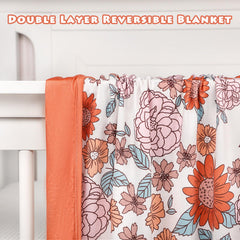 Hooyax baby blanket nursery decor setup with cozy warmth and decorative floral pattern