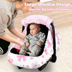 Hooyax Car Seat Cover universal fit closeup with elastic and Velcro for quick install