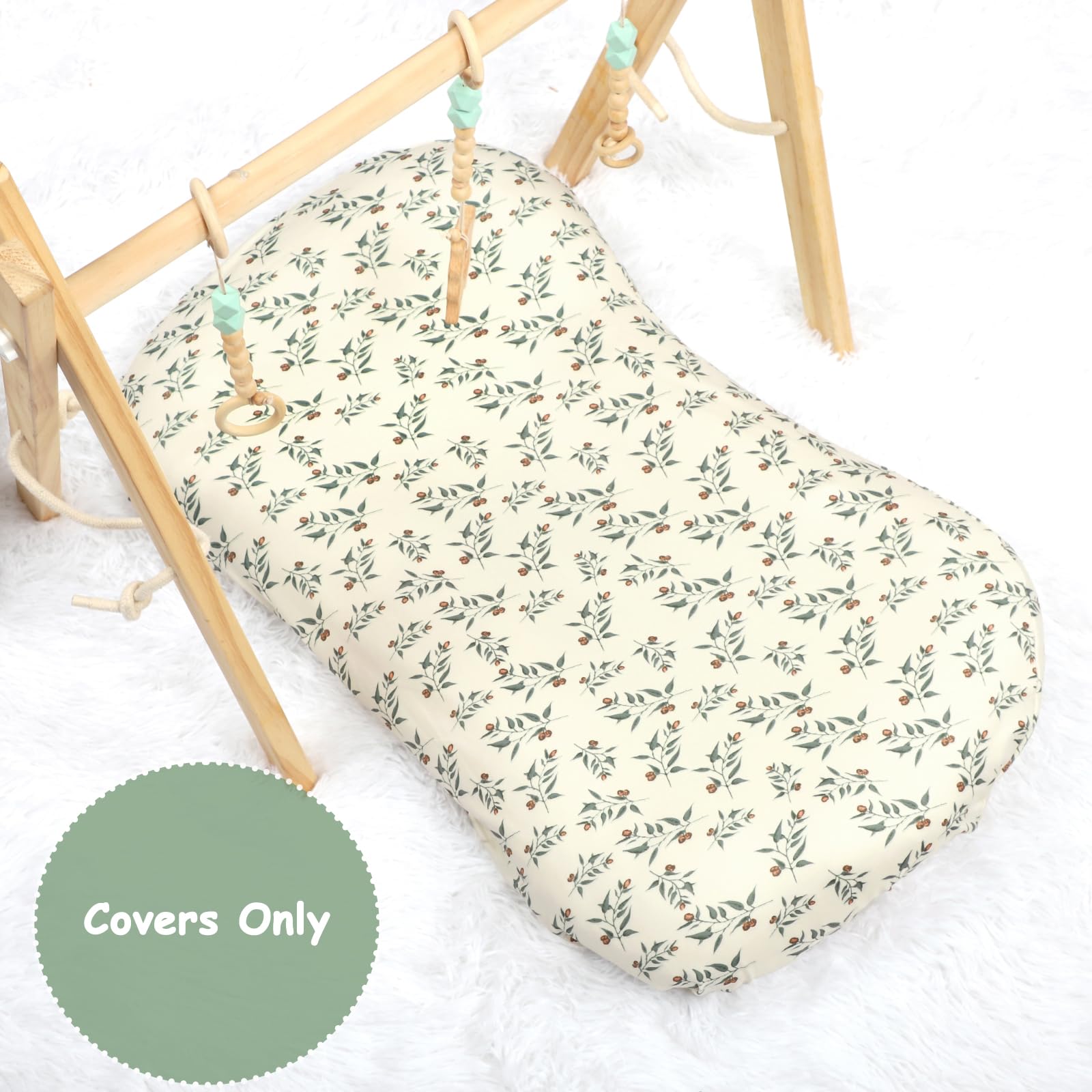 Hooyax two-pack slipcover set shown for effortless diaper-change ready rotations.