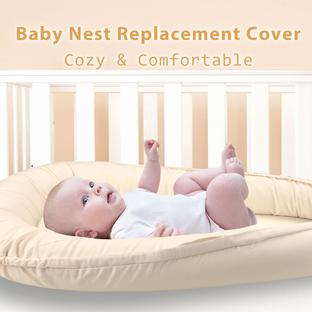 Hooyax baby lounger cover beige easy install and removal for quick changes