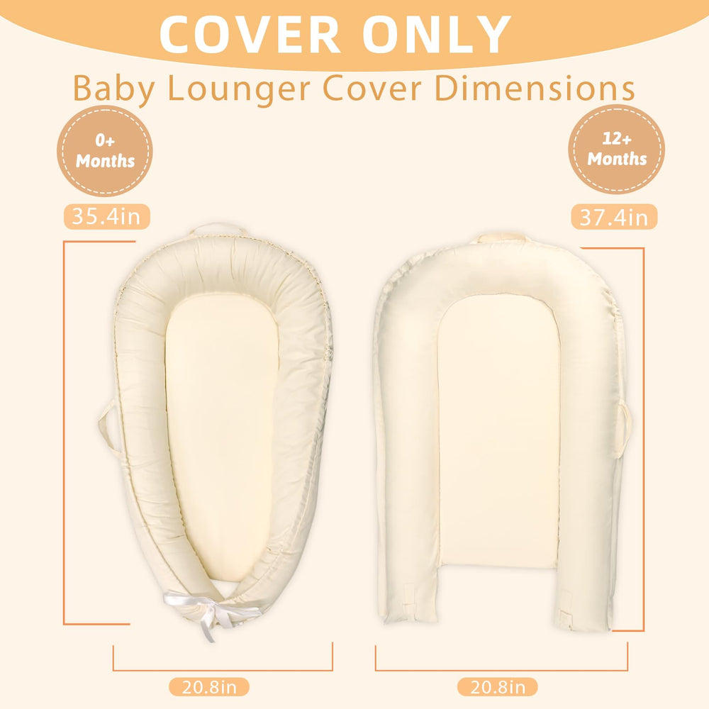 Hooyax lounger cover beige with head and side handles for easy carrying