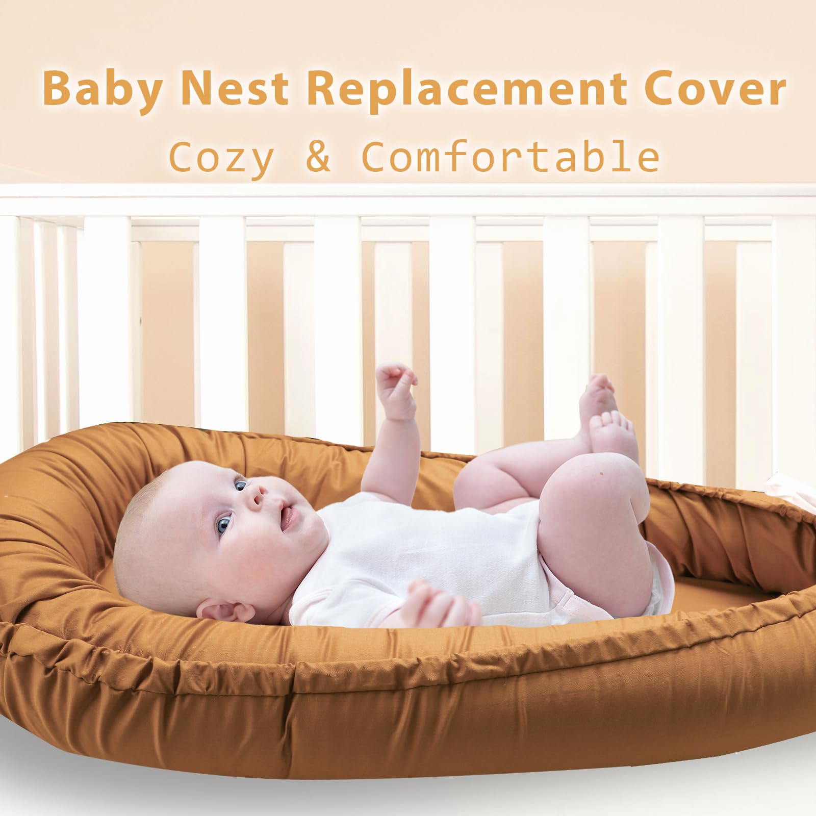 Hooyax baby lounger cover brown in tummy time setup for growth