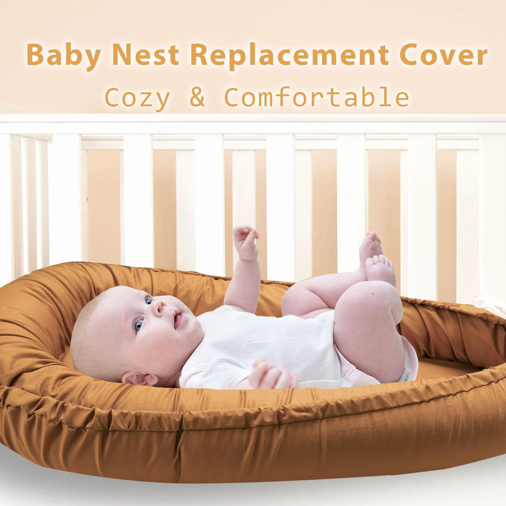 Hooyax baby lounger cover brown in tummy time setup for growth
