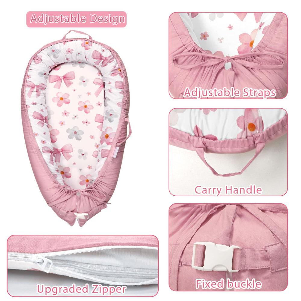Hooyax baby lounger cover sturdy handles enable easy carrying