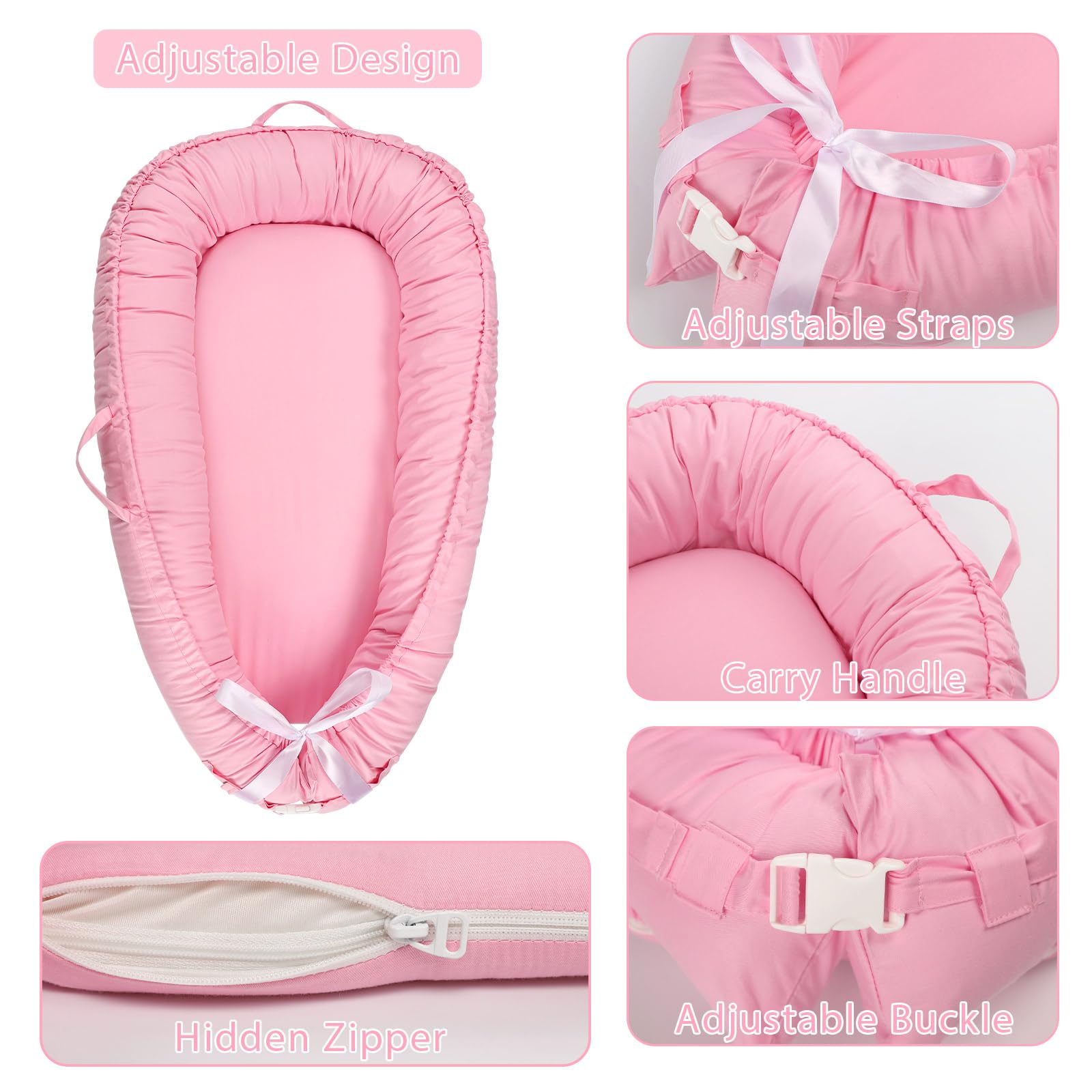 Hooyax pink cover showing adjustable straps for secure, customizable use.