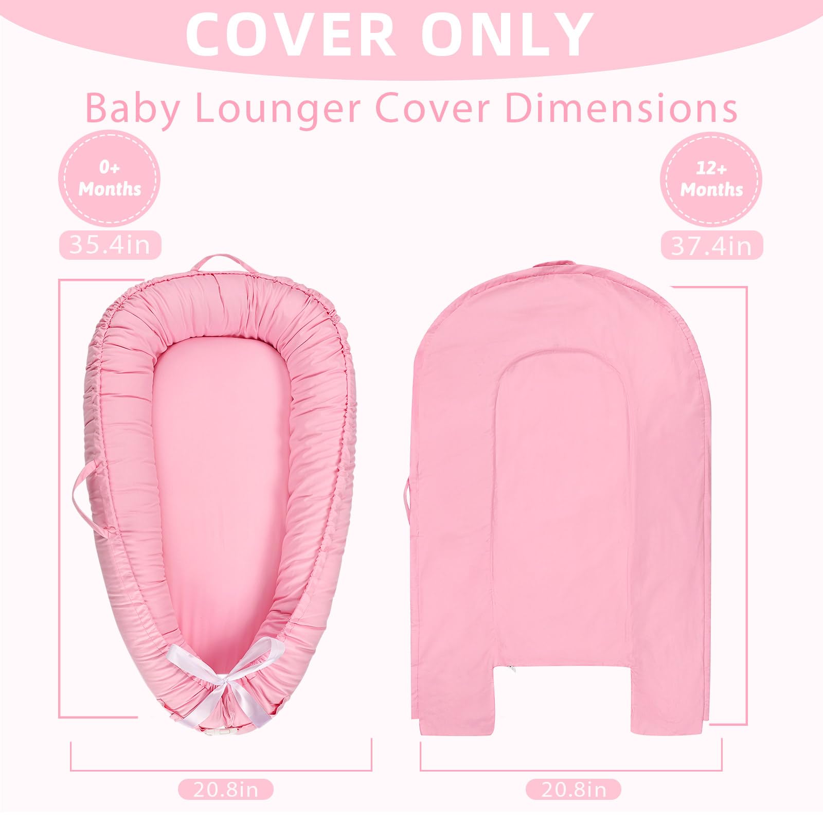 Hooyax pink lounger cover with buckle design for easy fit adjustment.