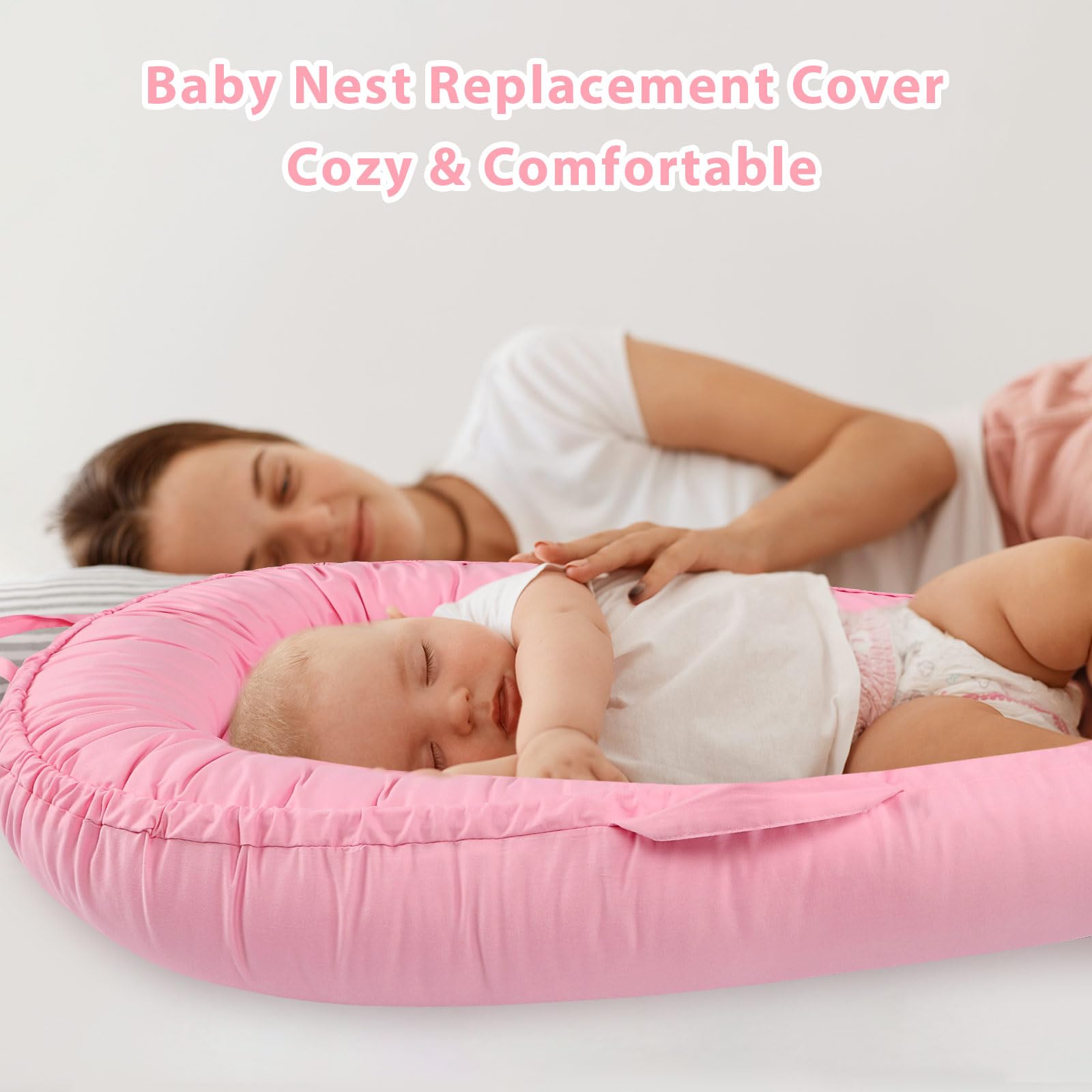 Hooyax pink cover with two handles for easy carrying and repositioning.