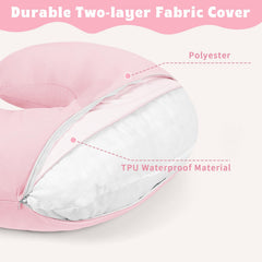 Hooyax baby nursing pillow cover pink fit on standard pillow for easy slip-ons