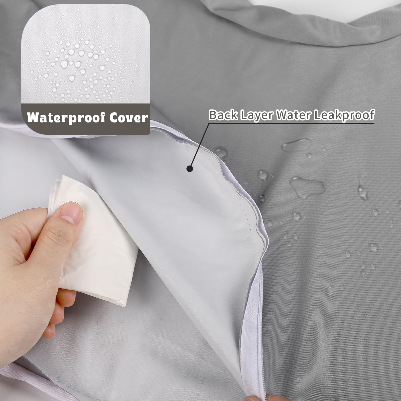 Hooyax baby perfect-fit nursing pillow cover on standard pillow demonstrates compatibility.