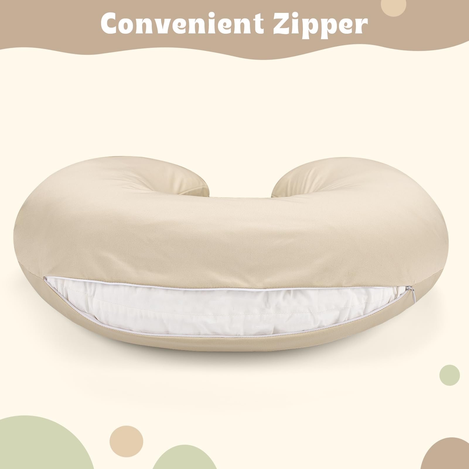 Hooyax stain-resistant fabric shown during feeding with spill-friendly design