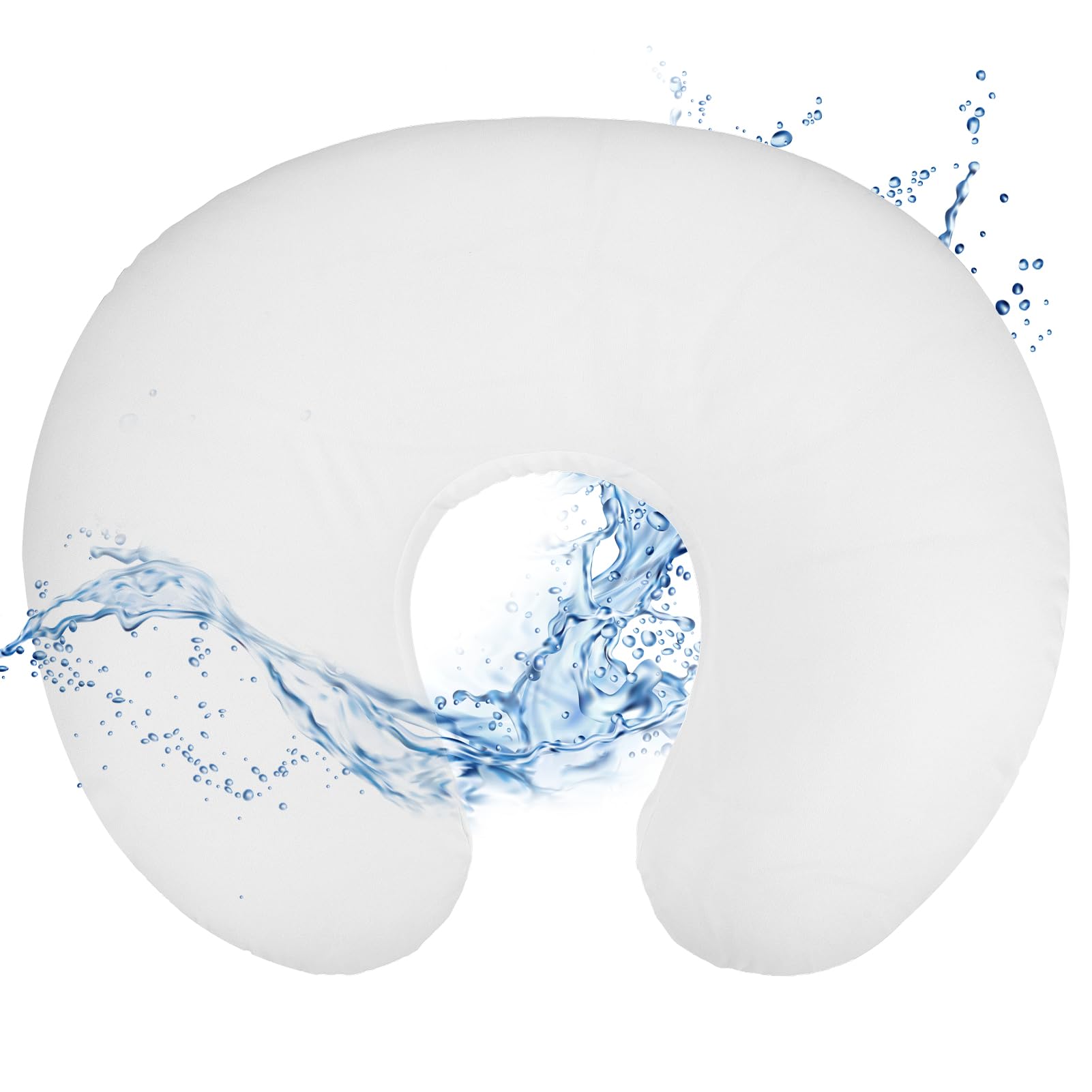 Hooyax Baby Waterproof Nursing Pillow Cover close detail of waterproof material keeps pillow clean and durable.