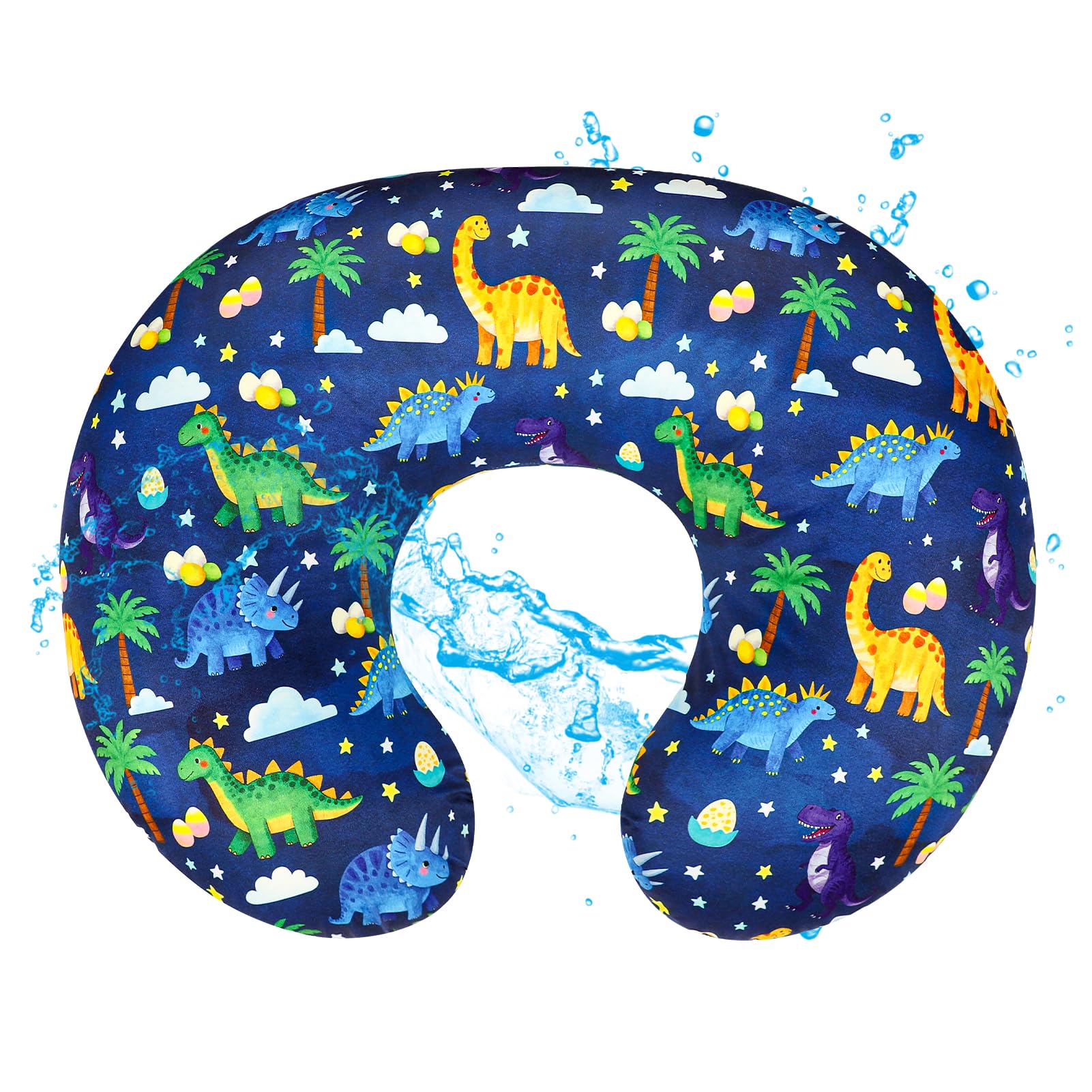 Hooyax baby waterproof nursing pillow cover closeup showing spill protection