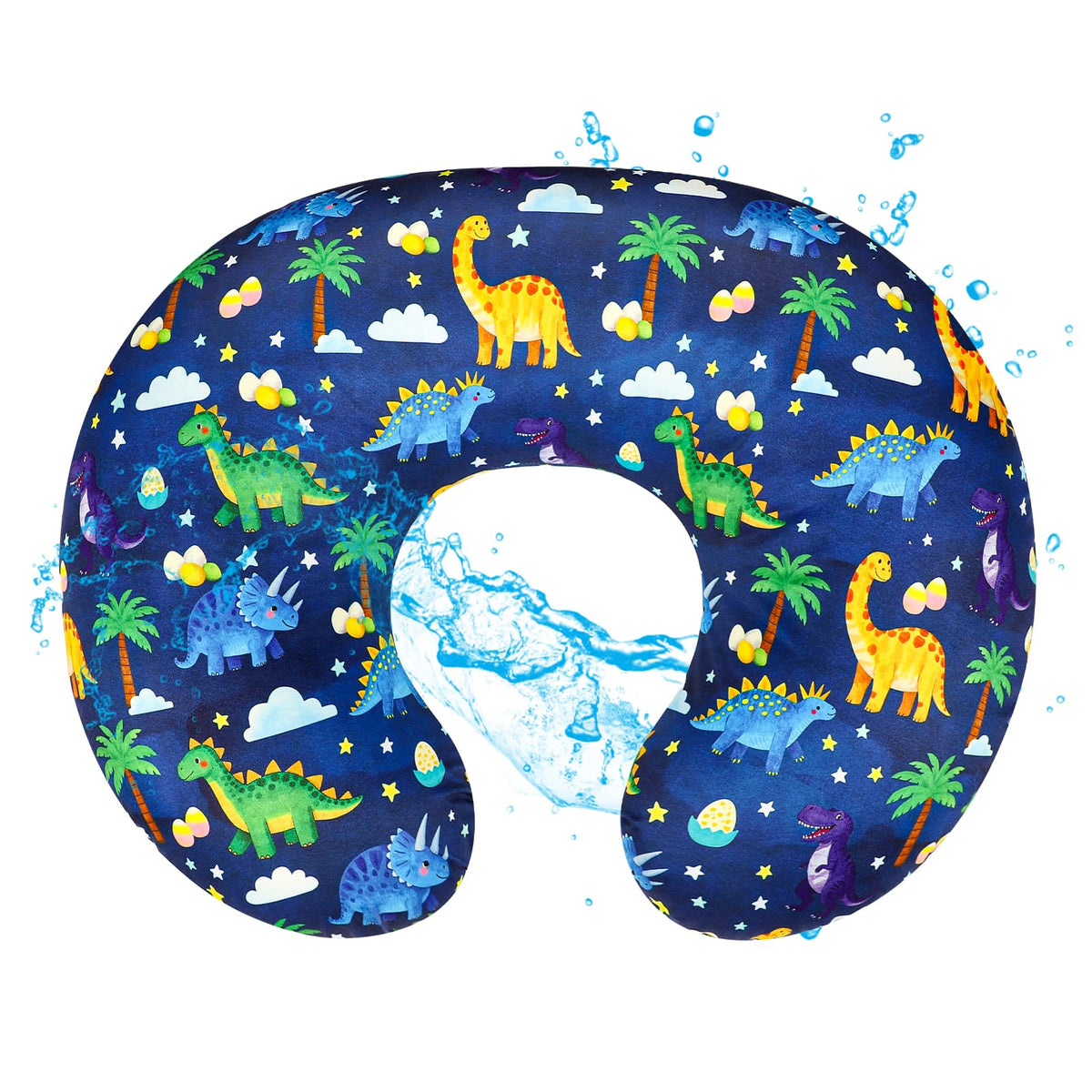 Hooyax baby waterproof nursing pillow cover closeup showing spill protection
