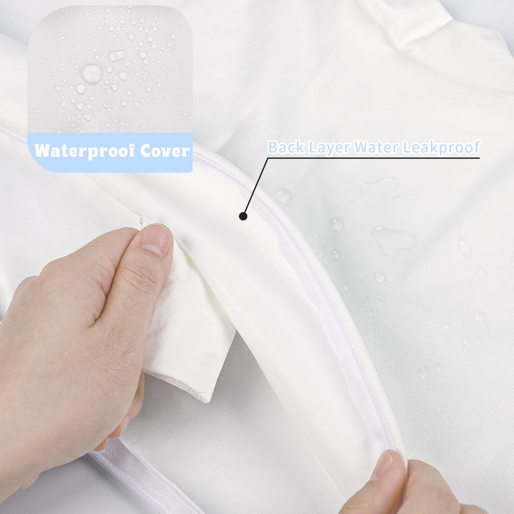 Hooyax Baby Waterproof Nursing Pillow Cover dirt resistance helps reduce stains during feeds.