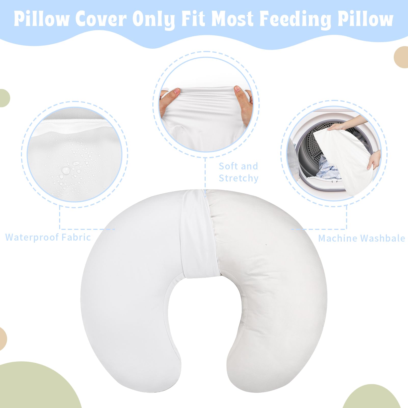 Hooyax Baby Waterproof Nursing Pillow Cover gift-ready packaging ideal baby registry item.