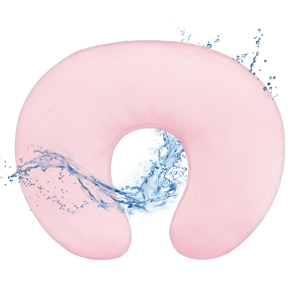 Hooyax baby waterproof nursing pillow cover pink demonstrates stain resistance for quick cleanup
