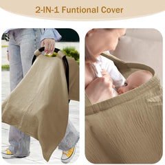 Hooyax car seat cover brown on seat offering privacy and sun protection