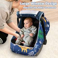 Hooyax car seat cover with peeping window for parent-baby interaction