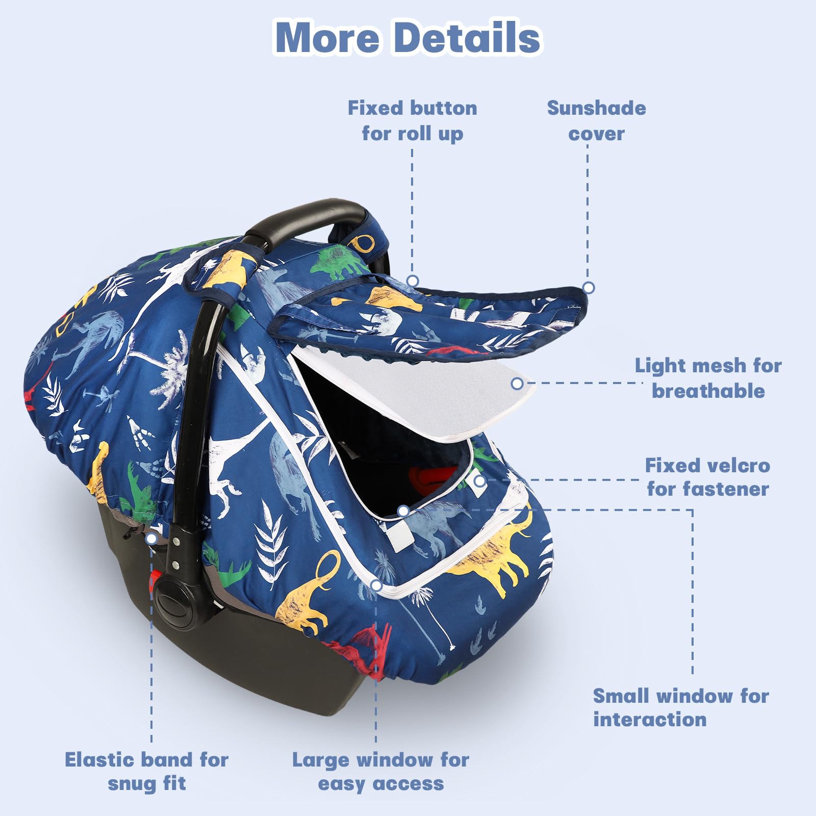 Hooyax universal-fit car seat cover for quick tool-free installation