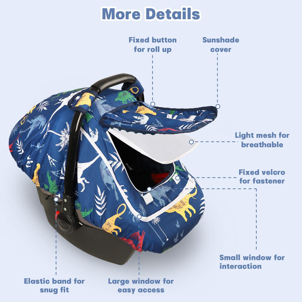 Hooyax universal-fit car seat cover for quick tool-free installation