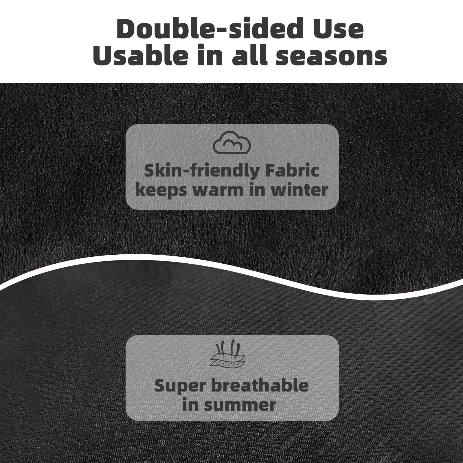 Hooyax dual-sided cushion with mesh side ideal for warm days.