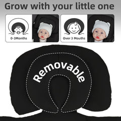 Hooyax headpiece removable showing adjustable support for growing babies during rides.