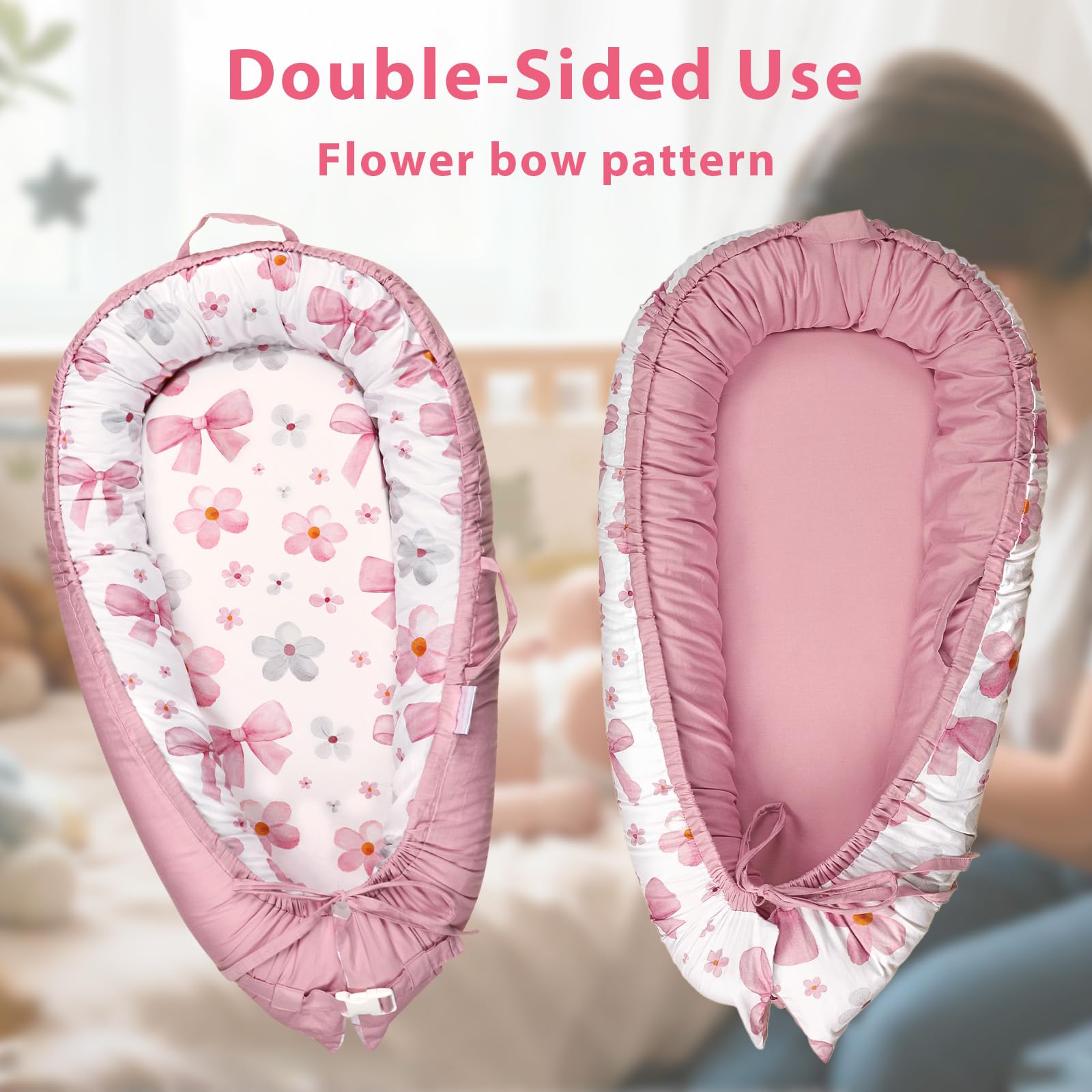 Hooyax lounger cover used during tummy time for play