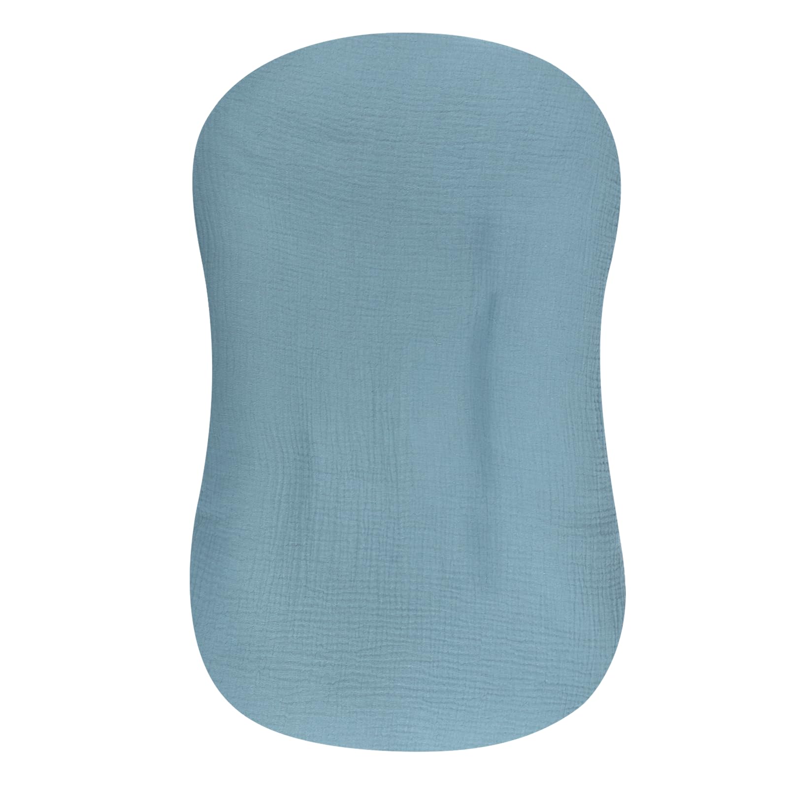 Hooyax muslin baby lounger cover blue soft texture for gentle touch.