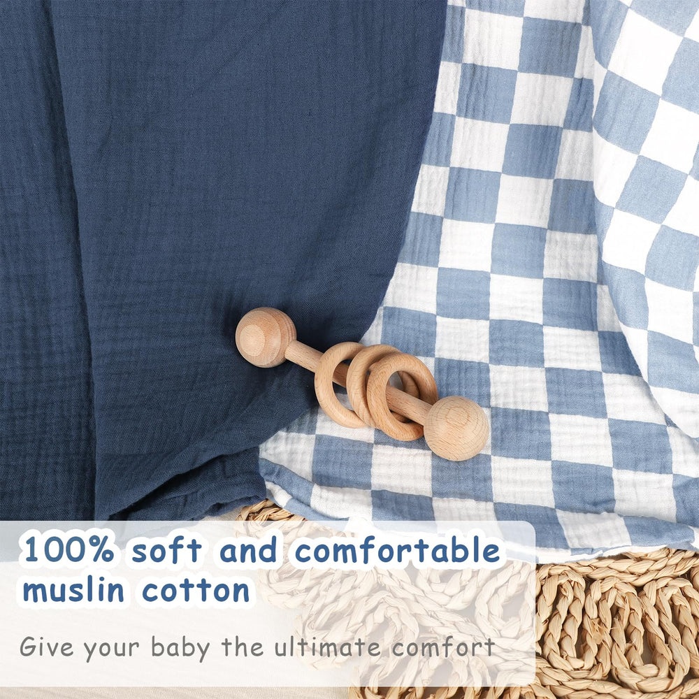 Hooyax Muslin Baby Lounger Cover close-up: breathable cotton weave with 30% more airflow