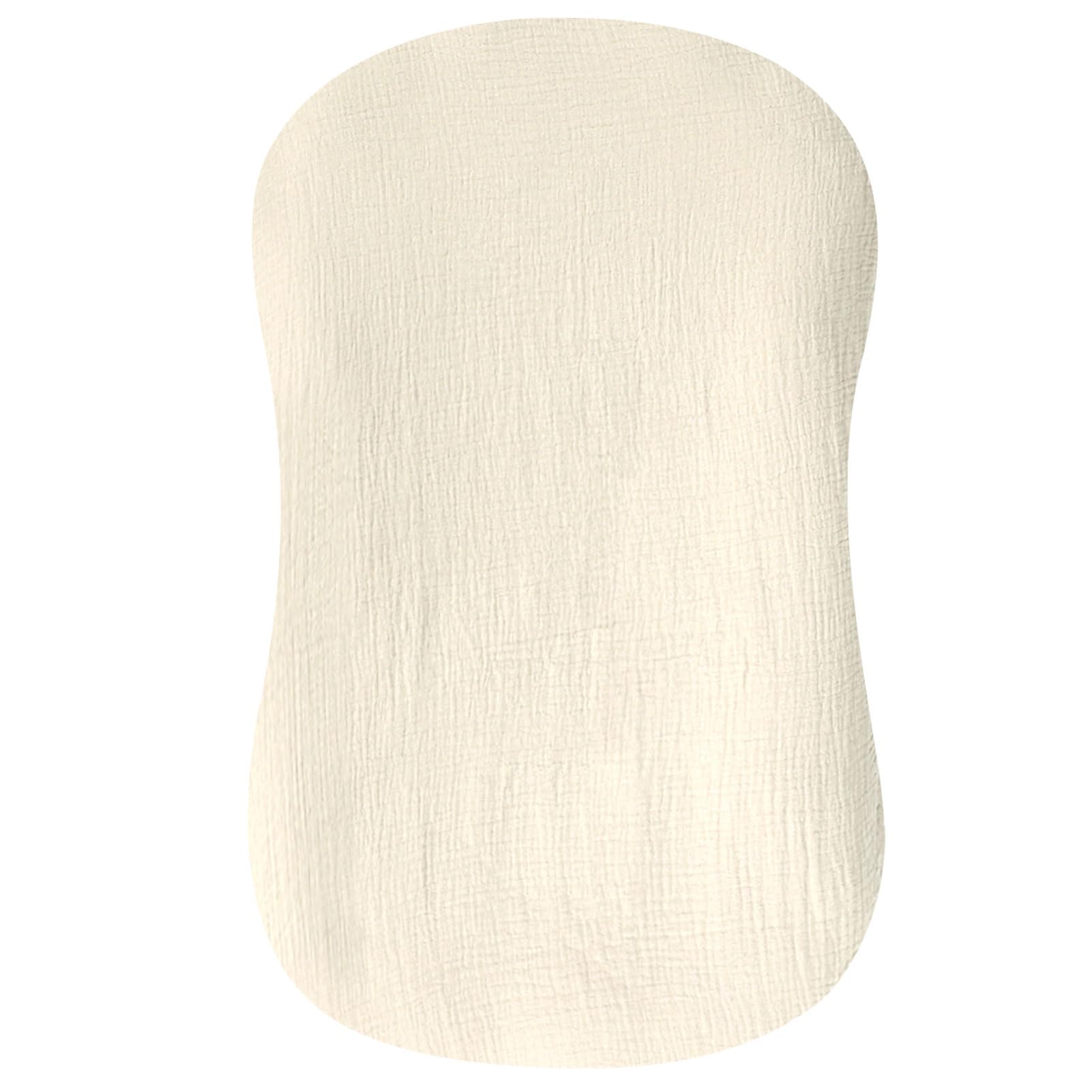 Hooyax muslin baby lounger cover cream packaged for registry and gifting