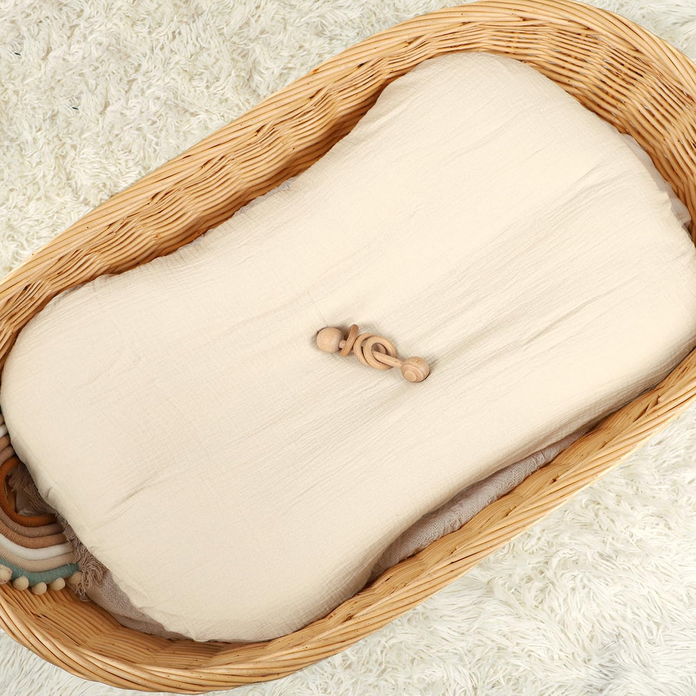 Hooyax muslin baby lounger cover cream packaging card