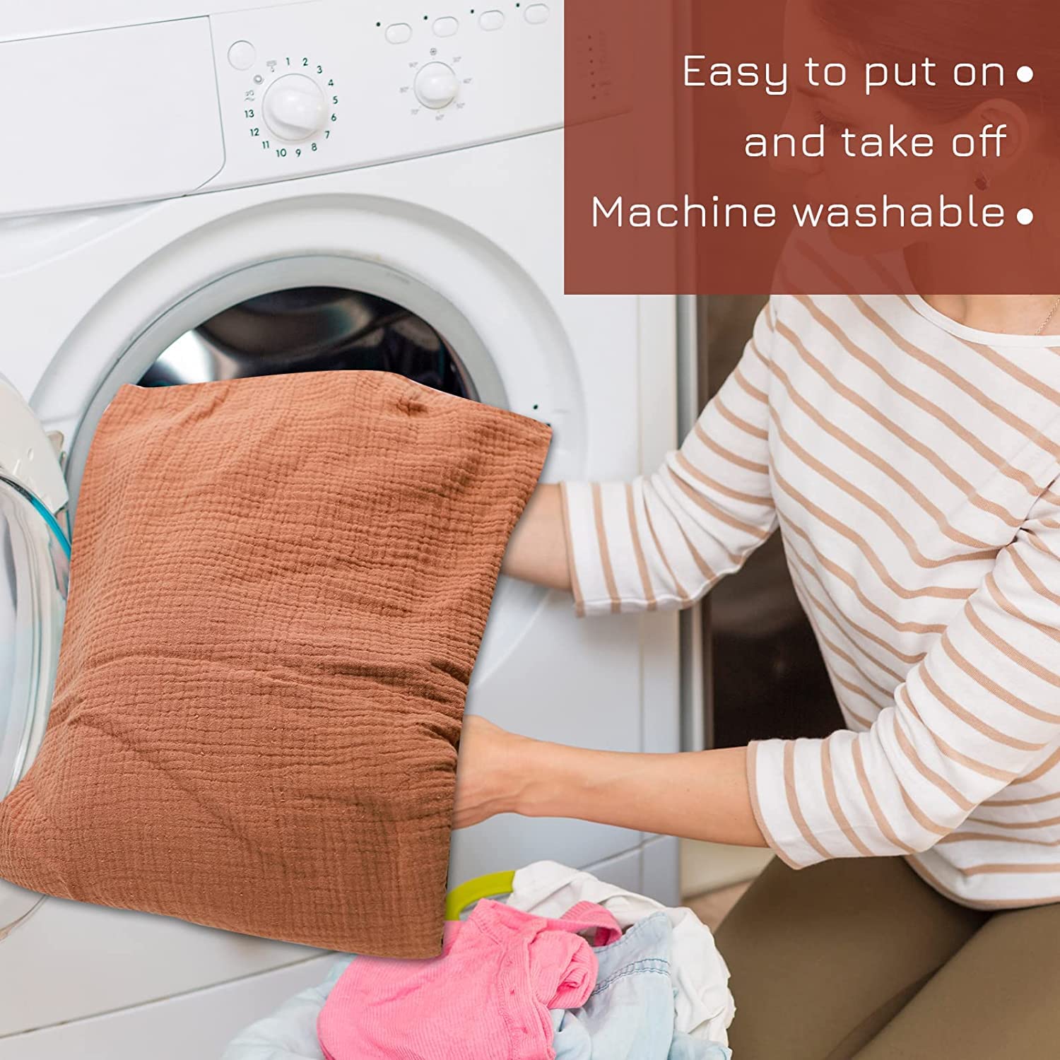Hooyax Muslin Baby Lounger Cover is easy-care and dries faster for busy parents.
