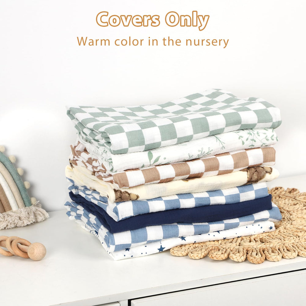 Hooyax muslin baby lounger cover on-lounger shows universal fit for most newborn loungers.