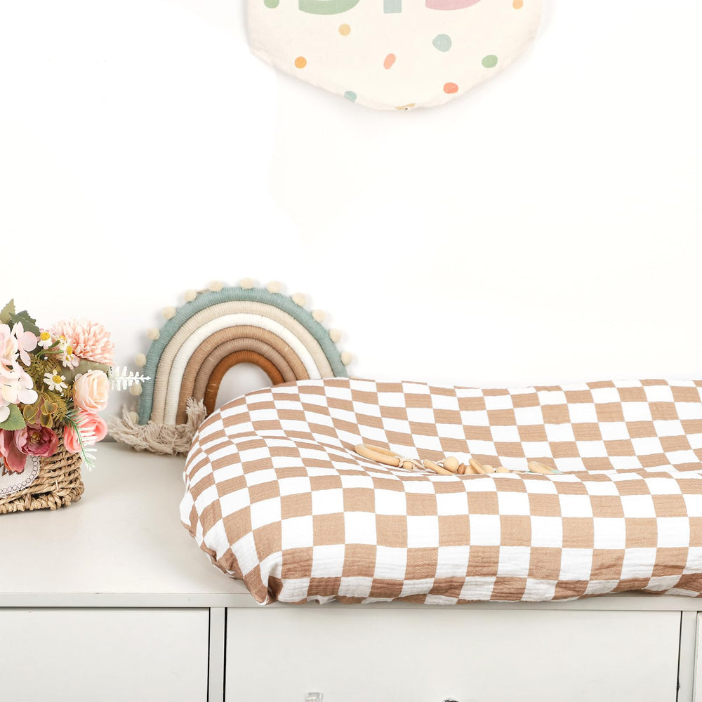 Hooyax muslin baby lounger cover two-pack signals practical gift option and registry essential.
