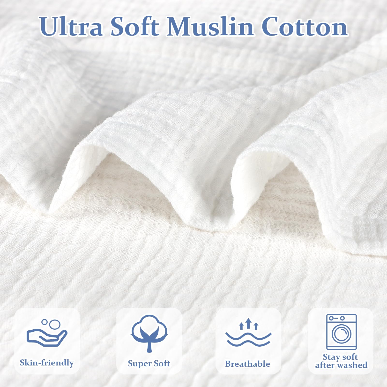 Hooyax muslin cover universal-fit on a newborn lounger