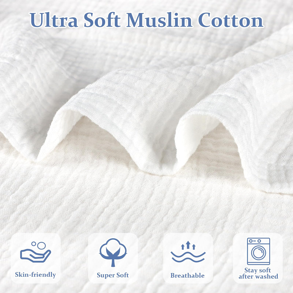 Hooyax muslin cover universal-fit on a newborn lounger