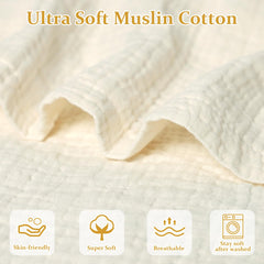 Hooyax Muslin cotton cover yellow fabric detail highlighting airy weave for overheating prevention