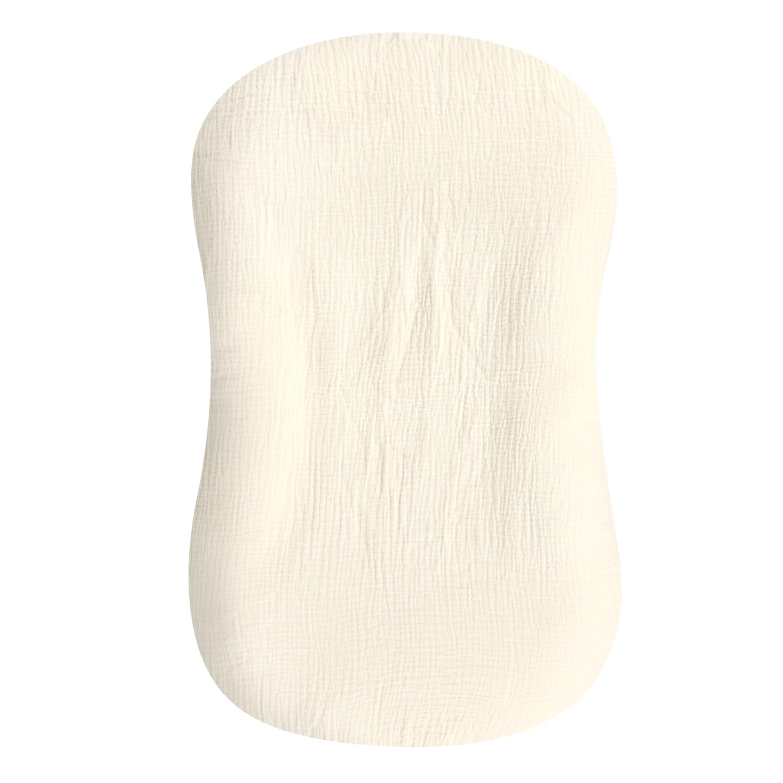 Hooyax Muslin Baby Lounger Cover yellow closeup shows soft breathable fabric for comfy naps